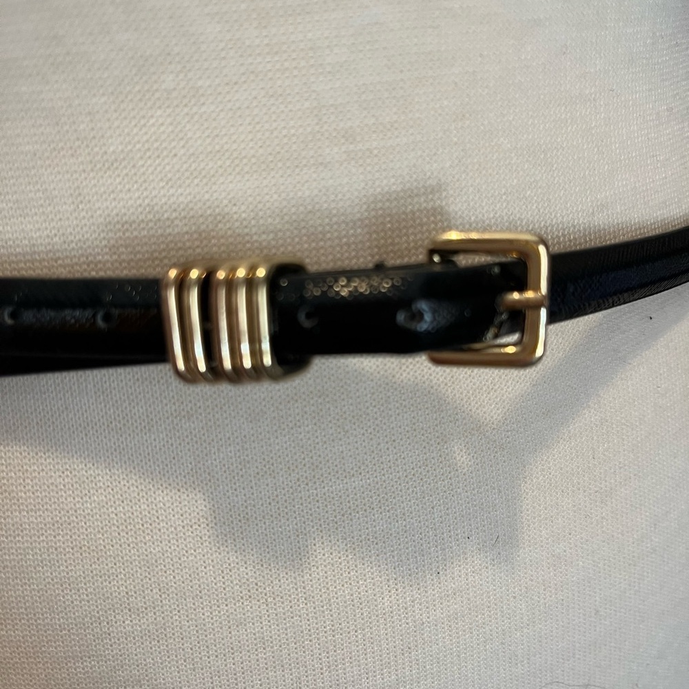 Black Belt with Gold Buckle